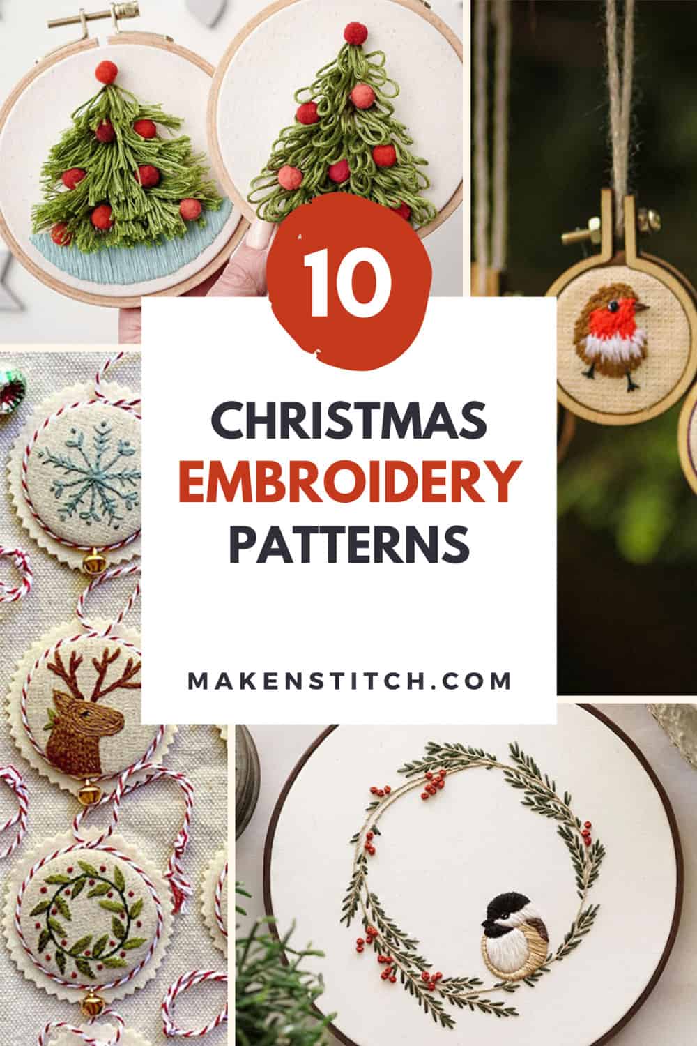 10 Best Embroidery Patterns to Stitch this Christmas - Makenstitch