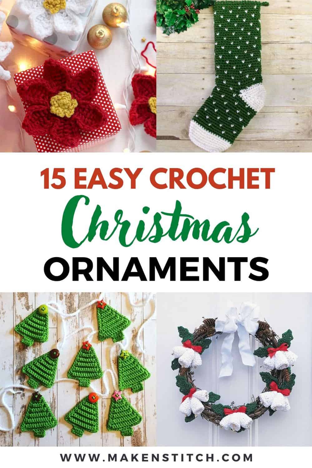 15 Easy Crochet Christmas Ornaments For a Cozy Home - Makenstitch