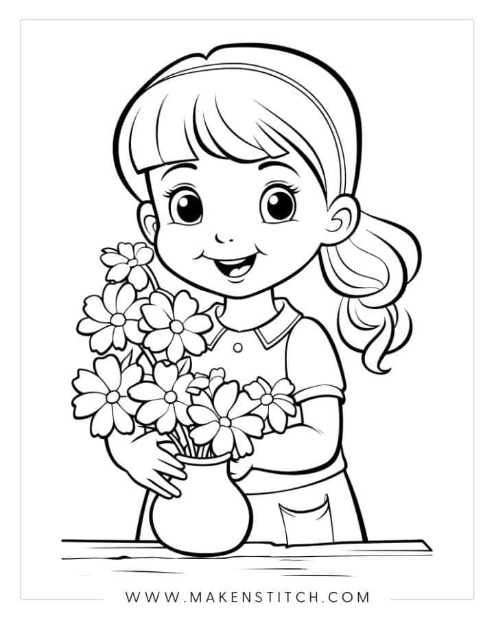 Spring Coloring Pages - Makenstitch