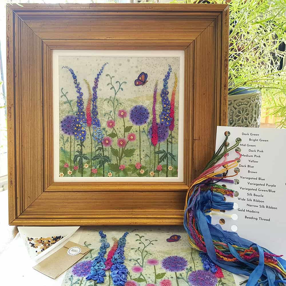 Embroidery Kit For Beginners Adults,Stamped Cross Stitch Kits For Beginners  Adults Elegant Creative Beaded Bouquet Patterned,Embroidery Kit Diy