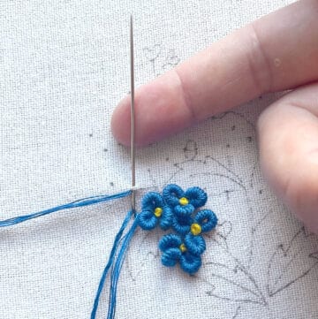 Forget Me Not Floral Embroidery - Makenstitch