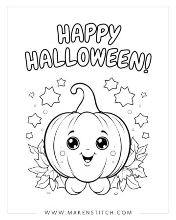 Free Halloween Coloring Pages - Makenstitch