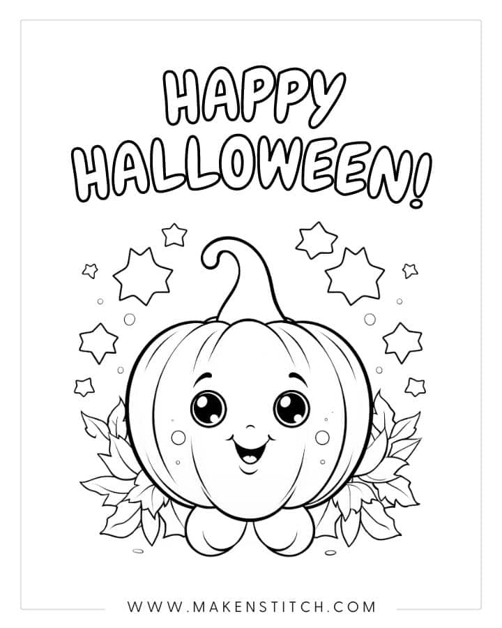 Free Halloween Coloring Pages Makenstitch