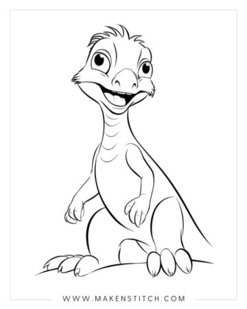 Coloring Pages Dinosaur Theme for Kids and Adults - Makenstitch