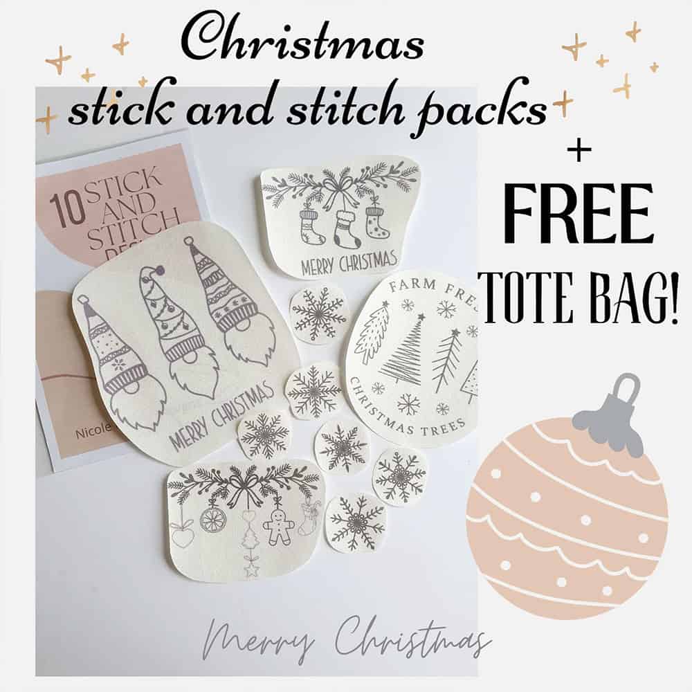 Christmas Stick and Stitch, Stick and Stitch Embroidery Patterns