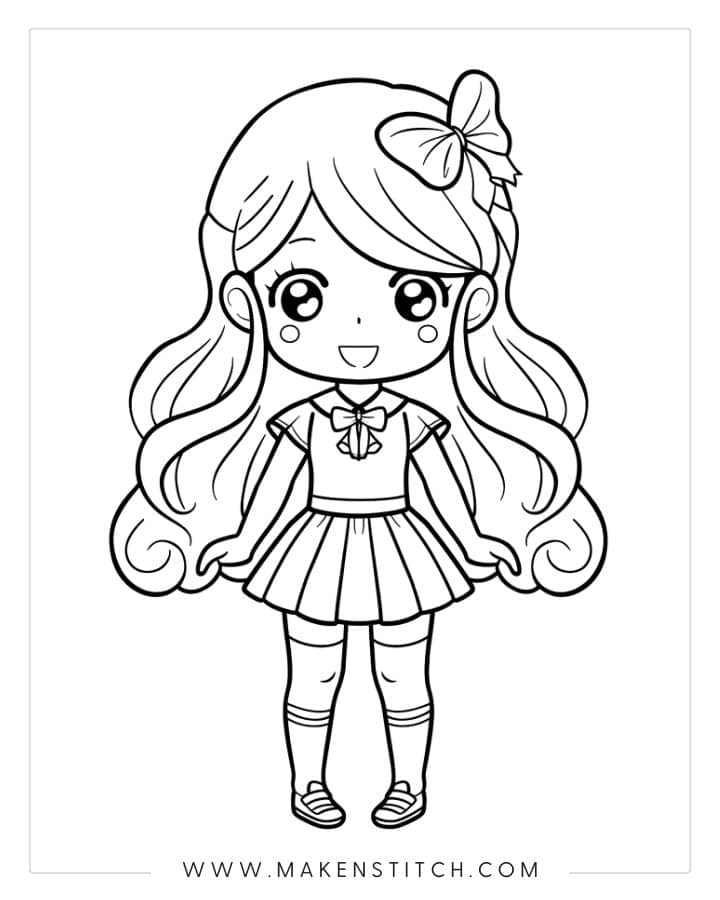Anime Coloring Pages - Makenstitch
