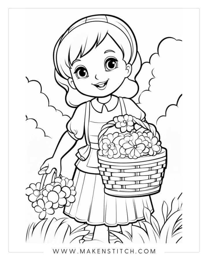 Flower Coloring Pages For Kids And