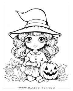 Free Halloween Coloring Pages - Makenstitch