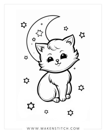 Free Kittens Coloring Pages for Kids and Adults - Makenstitch