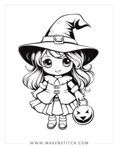 Free Halloween Coloring Pages - Makenstitch