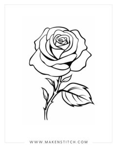 Roses Coloring Pages for Kids and Adults - Makenstitch