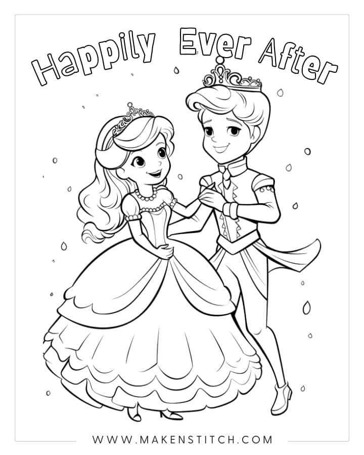 Princess Coloring Pages - Makenstitch