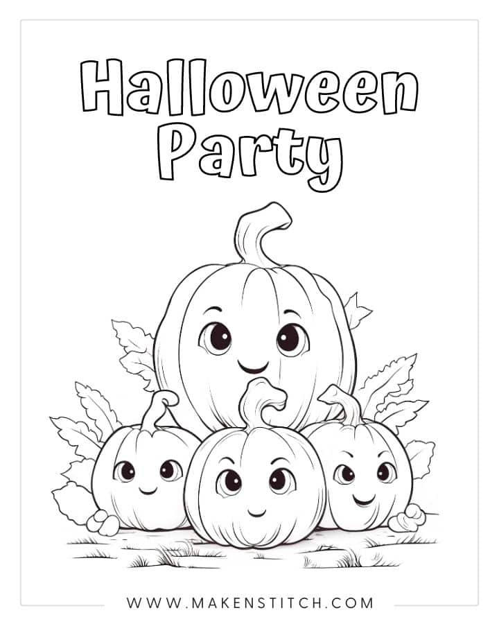 Free Halloween Coloring Pages - Makenstitch