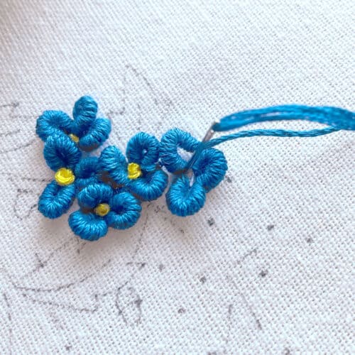 Forget Me Not Floral Embroidery - Makenstitch