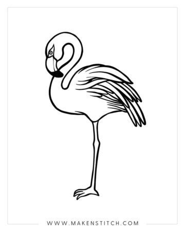 Free Flamingo Coloring Pages for Kids and Adults - Makenstitch