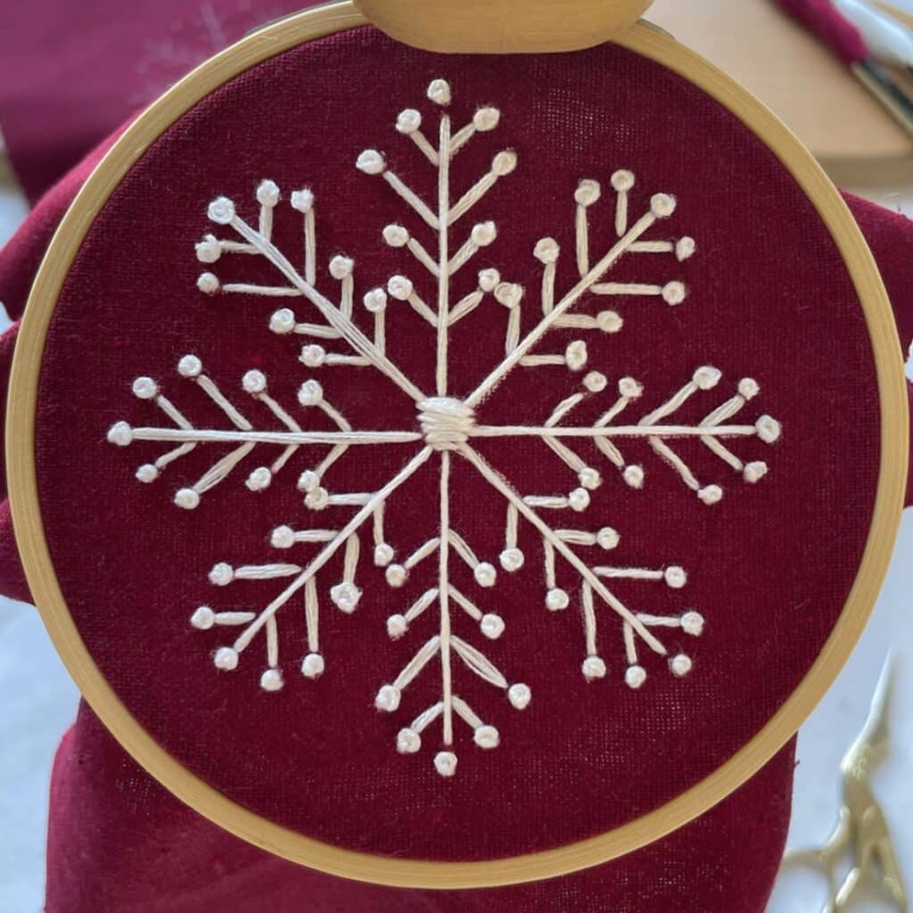 Anchor Christmas Ornament Embroidery Design Pattern