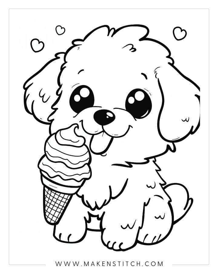 Ice Cream Coloring Pages - Makenstitch