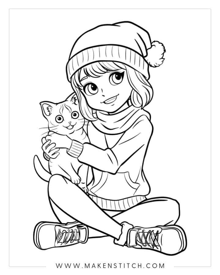 Anime Coloring Pages - Makenstitch