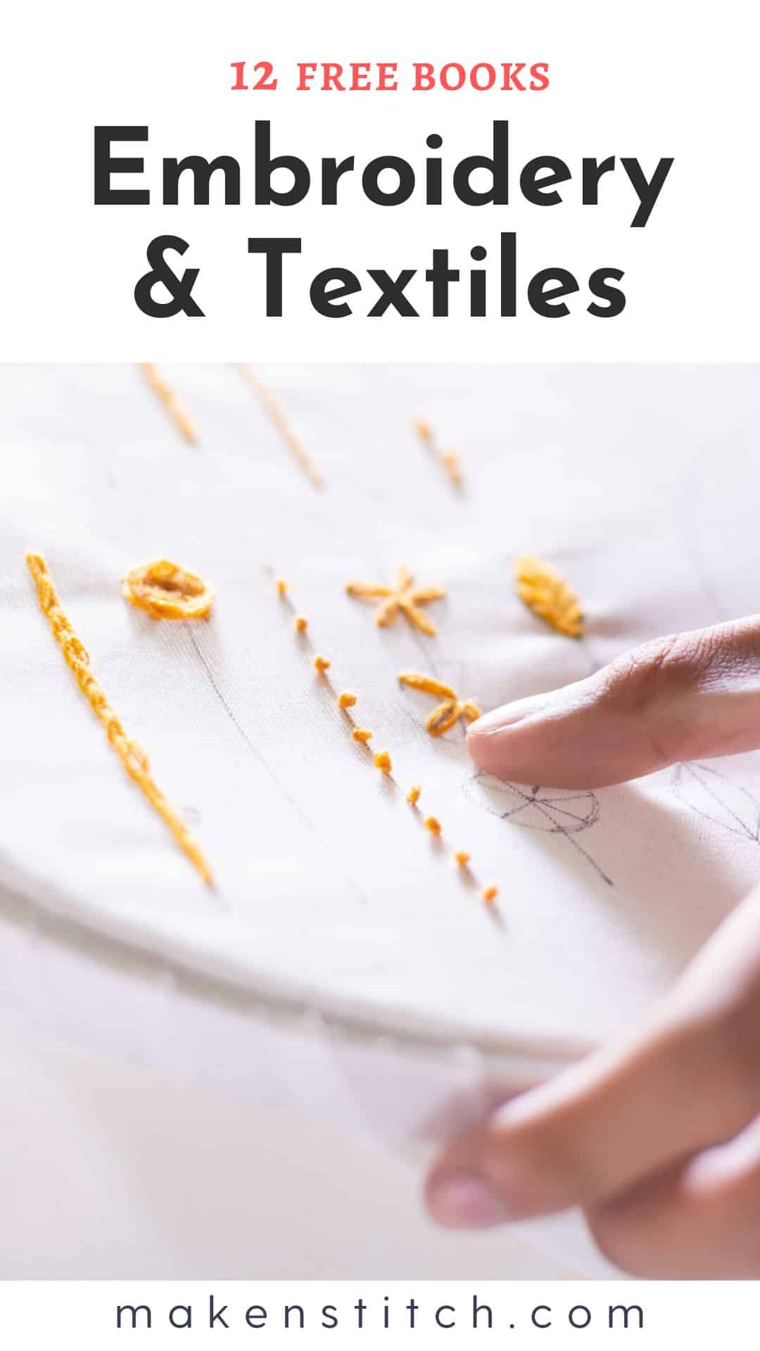 12 Free Books About Embroidery - Makenstitch