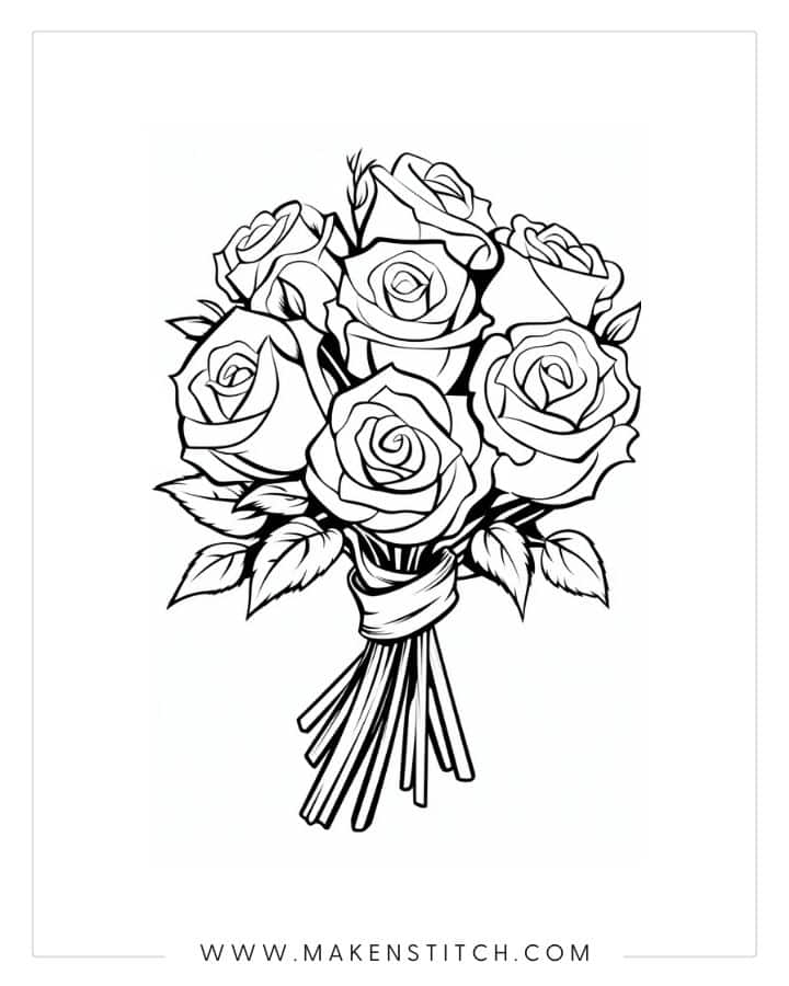 Roses Coloring Pages For Kids And