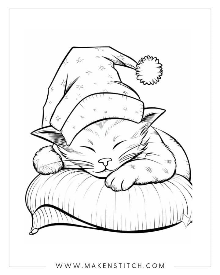 Free Kittens Coloring Pages for Kids and Adults - Makenstitch