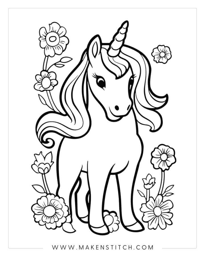 Free Printable Unicorn Coloring Pages - That Kids' Craft Site