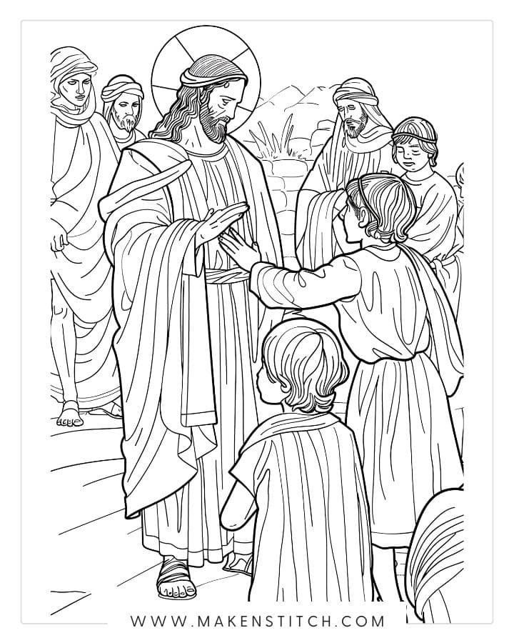 Jesus Coloring Pages - Makenstitch