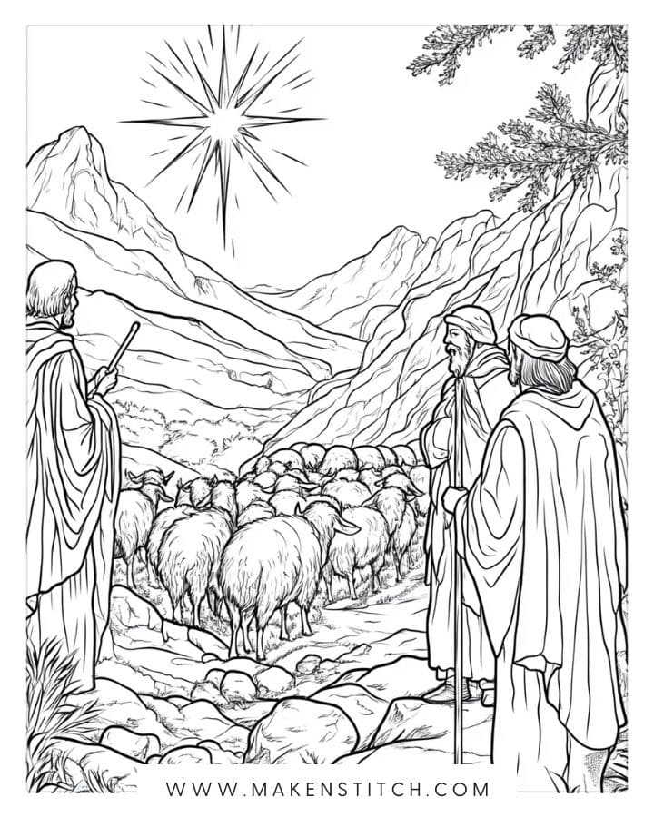 20 Nativity Coloring Pages - Makenstitch