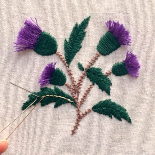 Thistle Needlework (Free Pattern) - Makenstitch