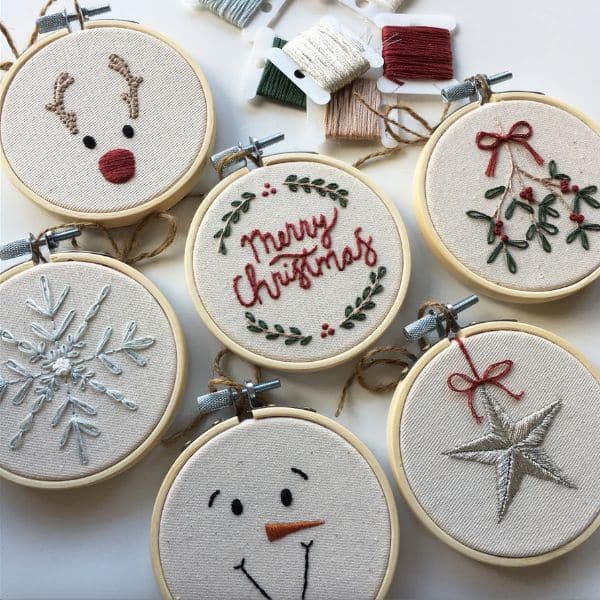 Ornament - Snow Flakes Christmas Ball (Letter G) hand-painted needlepoint  stitching canvas, Needlepoint Canvases & Threads