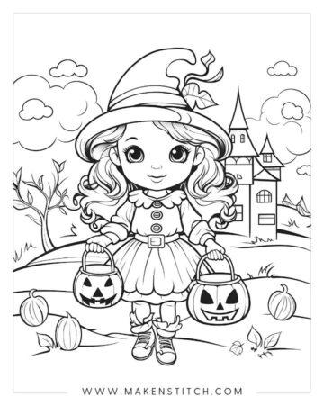 Free Halloween Coloring Pages - Makenstitch