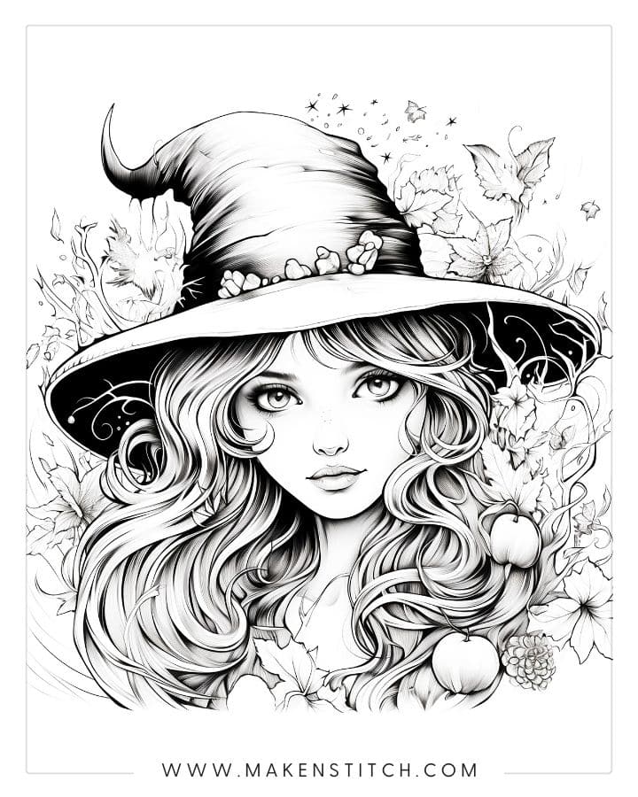 outline art for adults coloring book cute halloween coloring pages with  witch, adult style, white background, Sketch style, full body, only - AI  Generated Artwork - NightCafe Creator