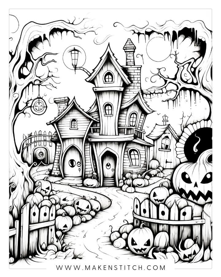 Free Halloween Coloring Pages - Makenstitch