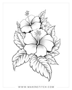 Flower Coloring Pages for Kids and Adults (Free Printables) - Makenstitch