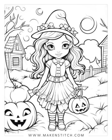 Free Halloween Coloring Pages - Makenstitch