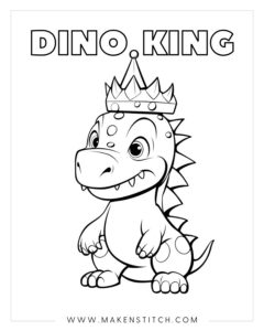 Coloring Pages Dinosaur Theme for Kids and Adults - Makenstitch