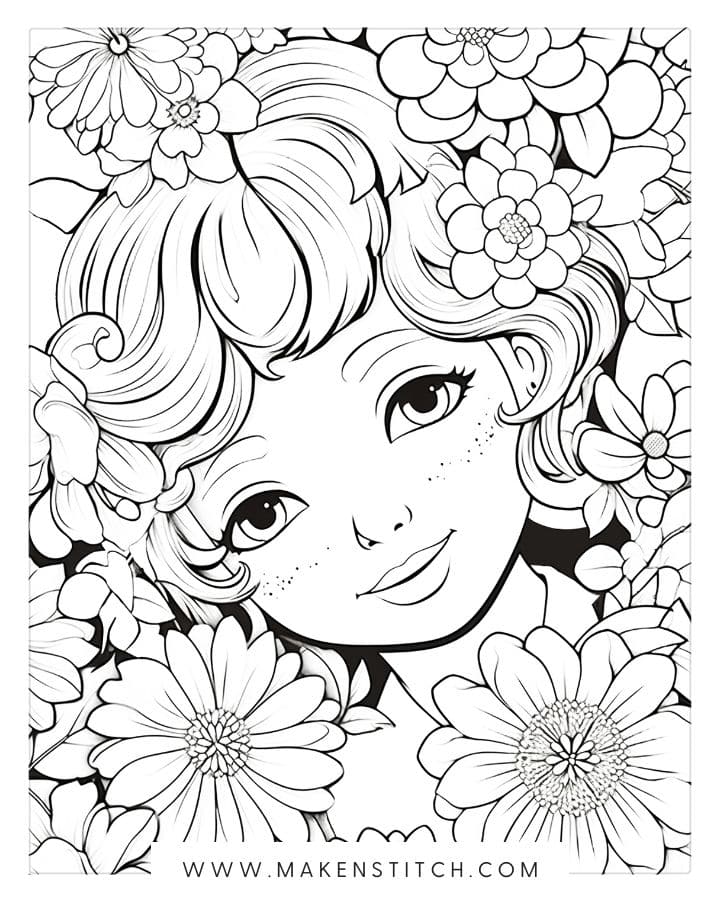 Flower Coloring Pages For Kids And