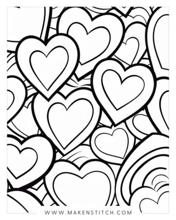 Free Valentine’s Heart Coloring Pages for Kids and Adults - Makenstitch