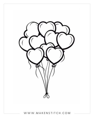 Free Valentine’s Heart Coloring Pages for Kids and Adults - Makenstitch