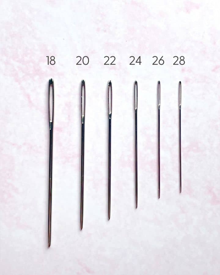 Cross Stitch Needles Size Guide - Makenstitch