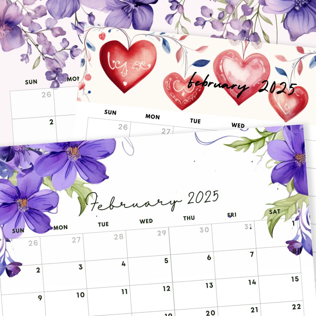 Free february 2025 calendar printables makenstitch
