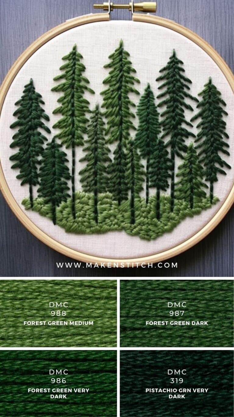 Forest Green Color Palette - Makenstitch