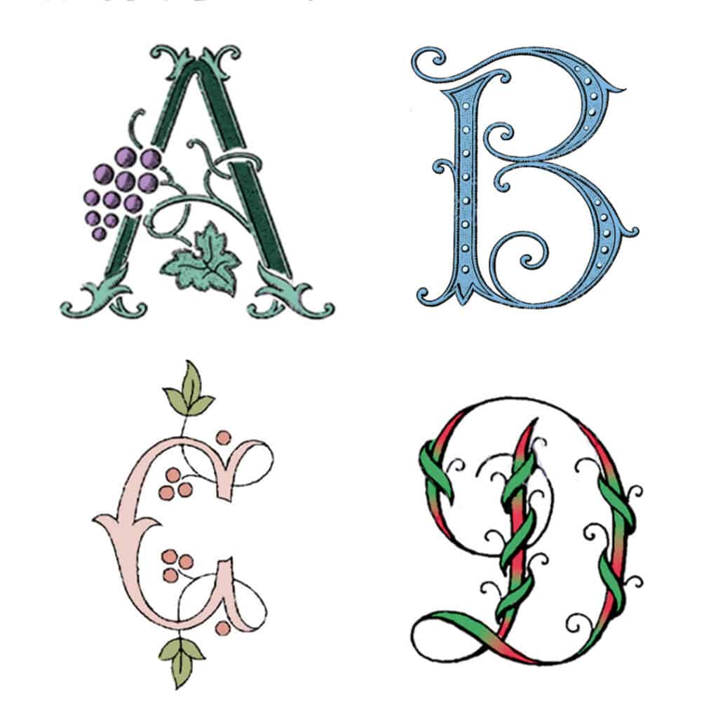 Download These Free Printable Monogram Alphabet Letters For Your Home  Decoration