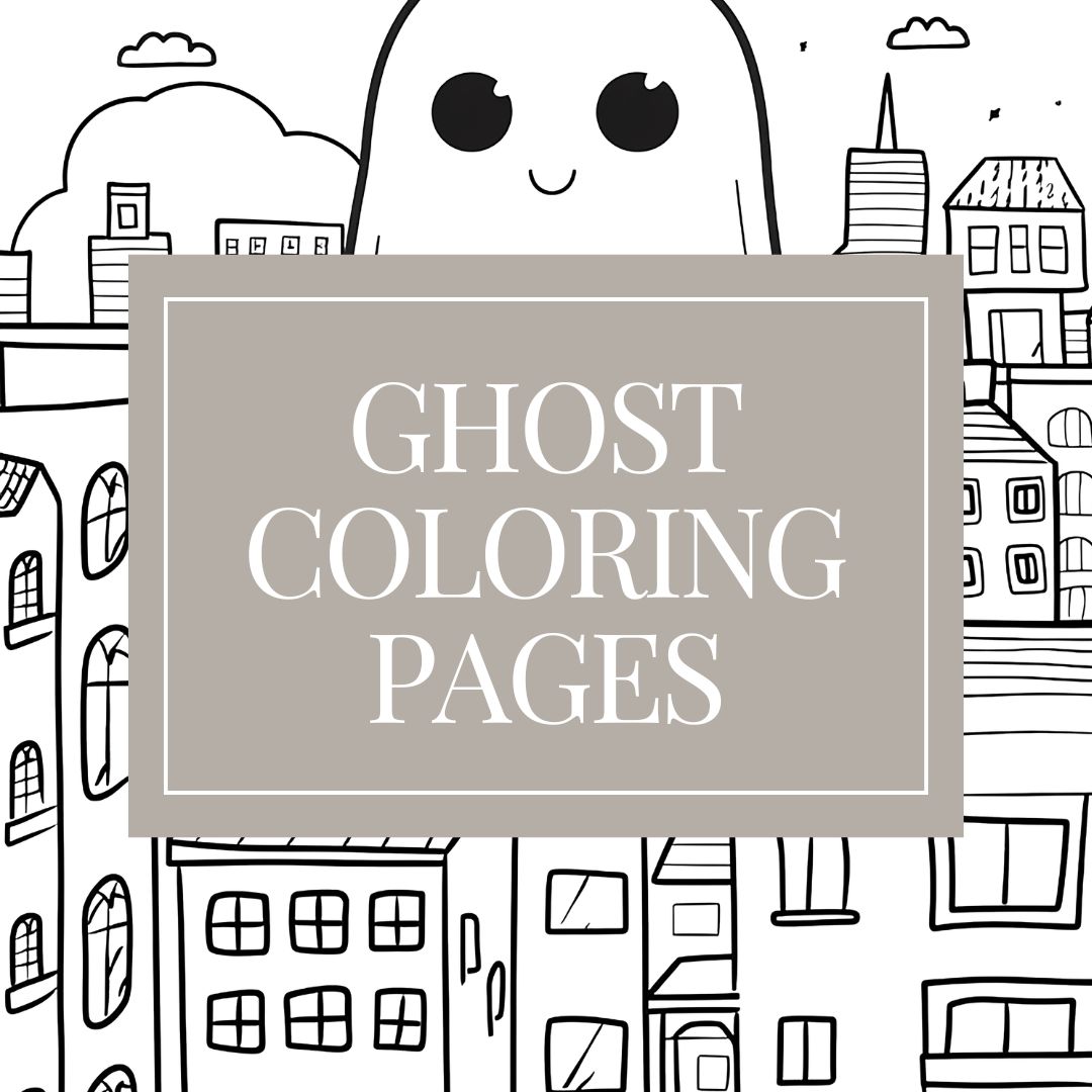 Ghost Coloring Pages for Kids and Adults - Makenstitch
