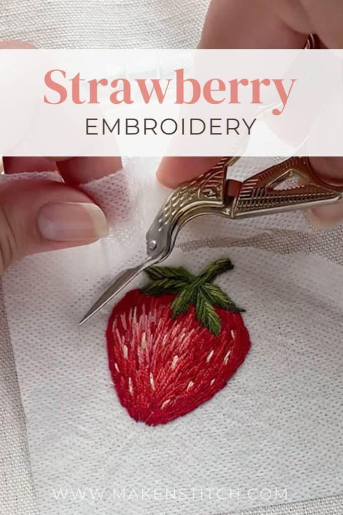 Strawberry Embroidery Pattern