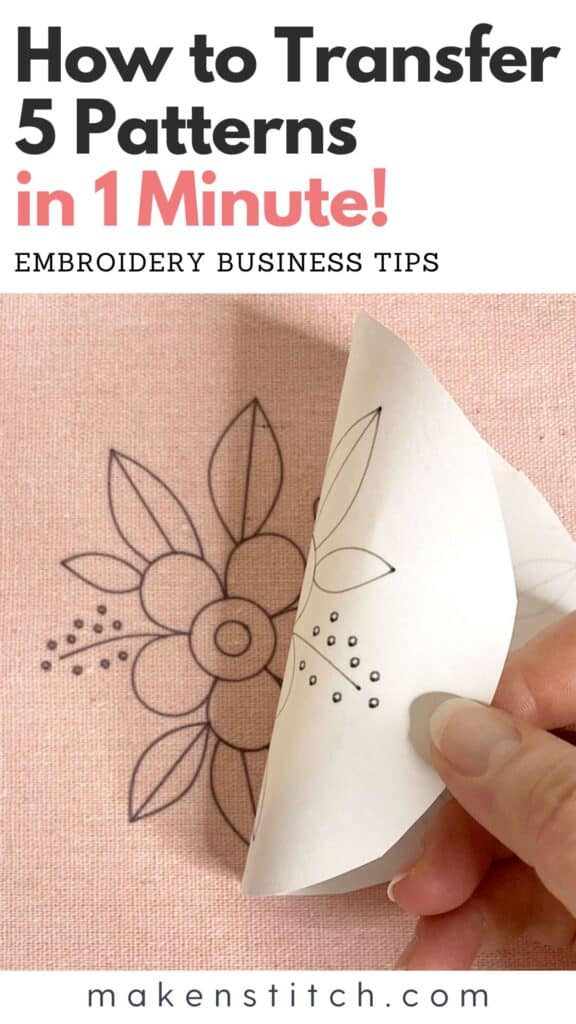 Trick for how to transfer embroidery patterns