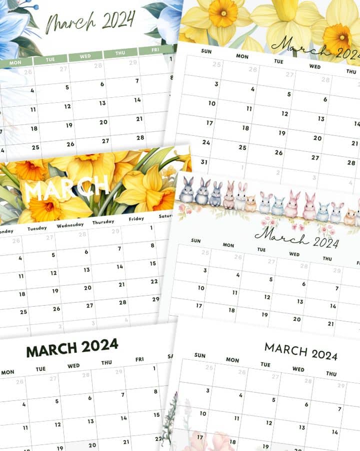 March 2024 Calendar Free Printable - Makenstitch