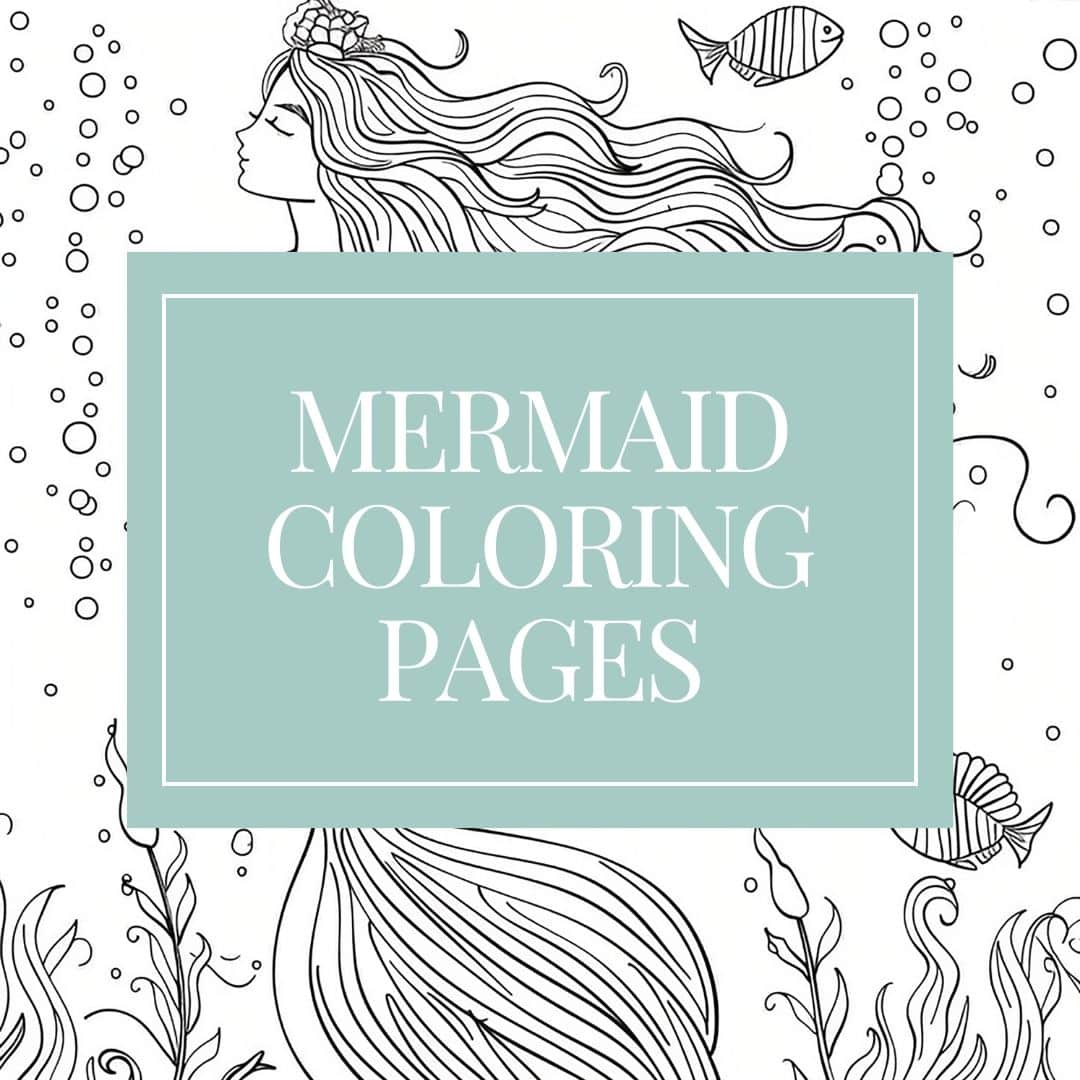 Mermaid Coloring Pages - Makenstitch