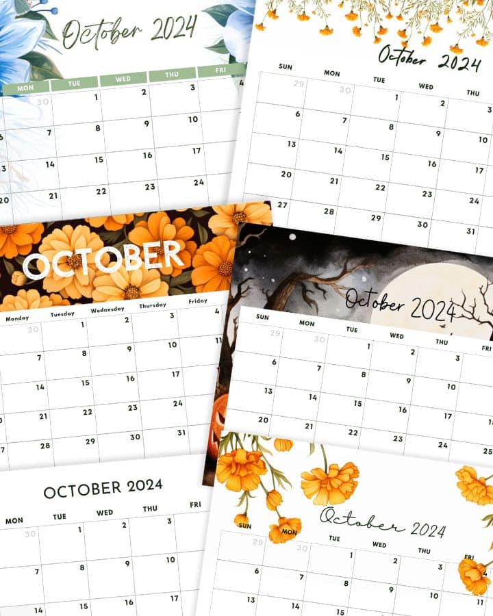 October 2024 Calendar Free Printable - Makenstitch