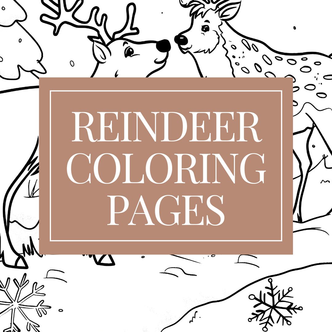 18 Reindeer Coloring Pages Makenstitch